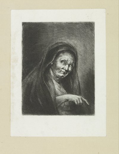 Wijzende oude vrouw The Compleat Work of Etchings por John Chalon / Oeuvre Complette des Eaux Fortes par Jean Chalon (título da série) de Jan Chalon