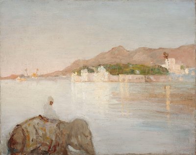 Palácio dos marajás junto ao lago de Udaipur. De uma viagem à Índia de Jan Ciągliński