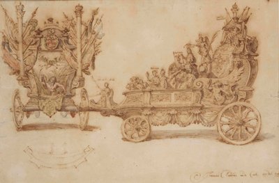 Desenho para um carro alegórico de Jan Claudius de Cock