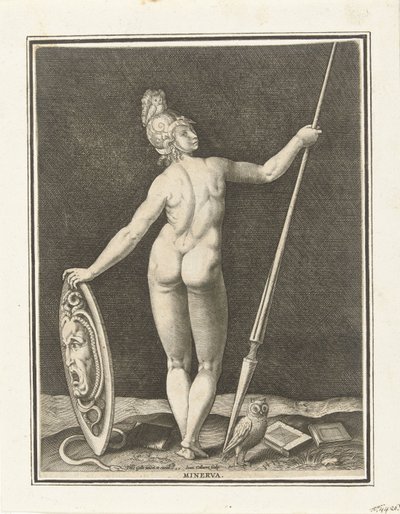 Minerva (título sobre o objecto)
Julgamento de Paris (título da série) de Jan Collaert (II)