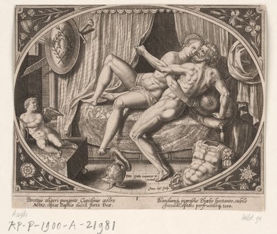Adultério de Vênus e Marte Vênus e Marte (título da série) de Jan Collaert (II)