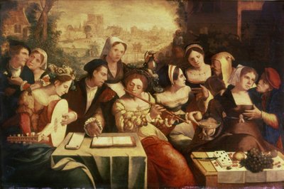 O filho pródigo festejando com prostitutas de Jan Cornelisz Vermeyen