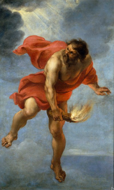 Prometeu carregando fogo, 1637 de Jan Cossiers