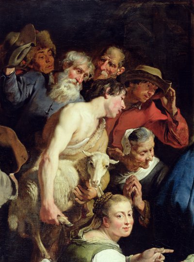 A Adoração dos Pastores, depois de 1628 (detalhe de 247420) de Jan Cossiers