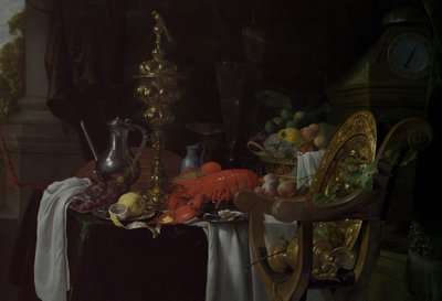 Ainda vida: uma cena de banquetes, provavelmente ca. 1640-41. de Jan Davidsz de Heem
