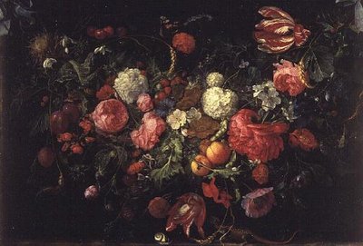 Natureza Morta de Flores e Frutos de Jan Davidsz de Heem