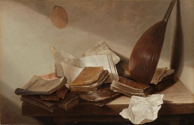 Ainda vida com livros, 1625-30 de Jan Davidsz de Heem