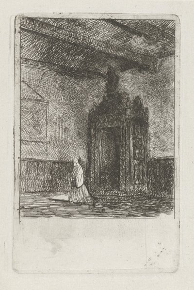 Interior de um edifício litúrgico de Jan Diederikus Kruseman