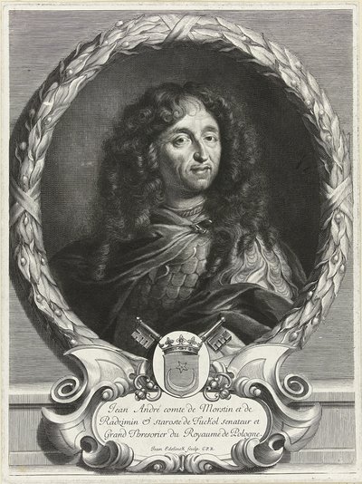 Retrato do poeta Jan Andrzej Morsztyn 1621-1693, 1670s de Jan Edelinck