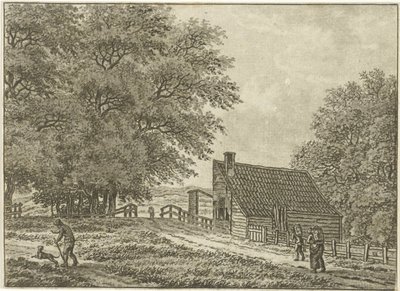 Paisagem perto de Overveen com caminhantes de Jan Evert Grave