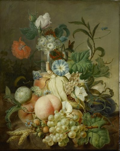 Natureza morta com flores e frutas de Jan Evert Morel (I)