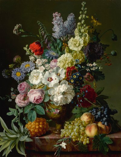 Natureza morta de flores num vaso de Jan Frans van Dael