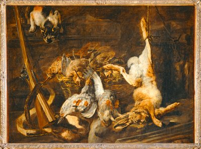 Material de caça e de caça descoberto por um gato. Caça e ... de Jan Fyt