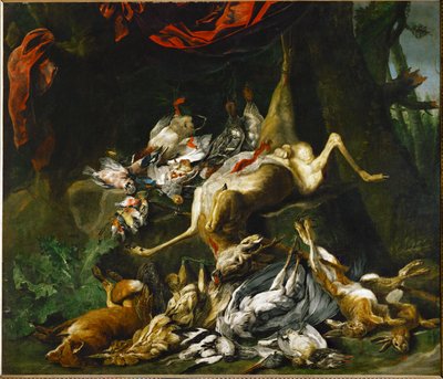 Natureza-morta de caça abundante (pintura sobre tela) de Jan Fyt