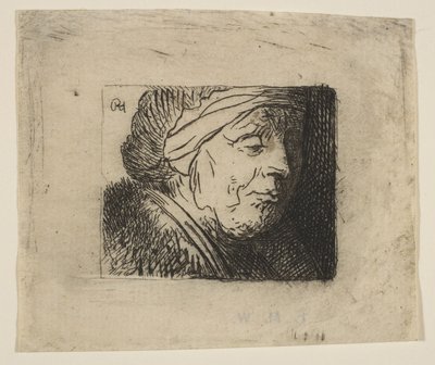 Cabeça de uma velha, 1620-40. de Jan Georg van Vliet