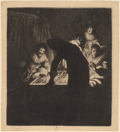 Os Jogadores de Gamão, c. 1630. de Jan Georg van Vliet