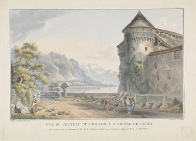 Vista do Chateau de Chillon
Vue du Chateau de Chillon à 2 lieues de Vevey (título sobre o objecto) de Jan Gerard Waldorp