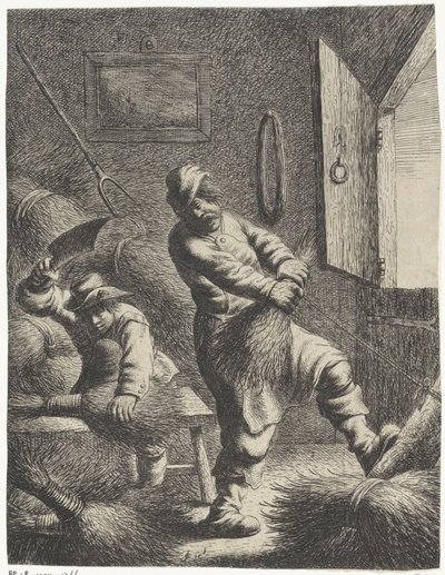 fichário de vassoura Ocupações (título da série) de Jan Gillisz. van Vliet