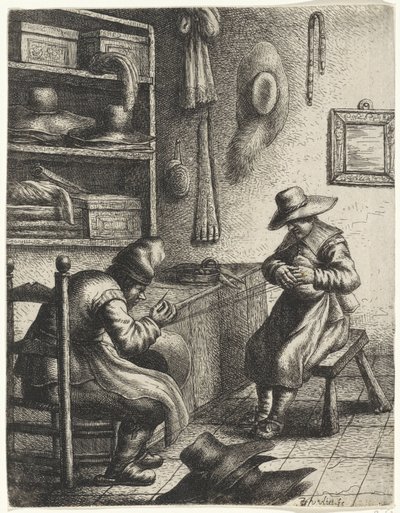 Chapeleiro Ocupações (título da série) de Jan Gillisz. van Vliet
