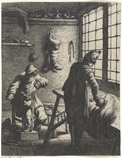sapateiros Ocupações (título da série) de Jan Gillisz. van Vliet