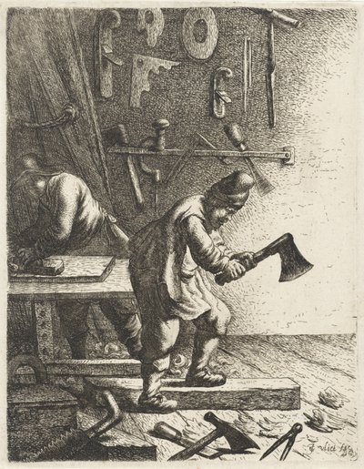 carpinteiros Ocupações (título da série) de Jan Gillisz. van Vliet