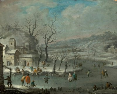 Paisagem de inverno holandesa de Jan Griffier