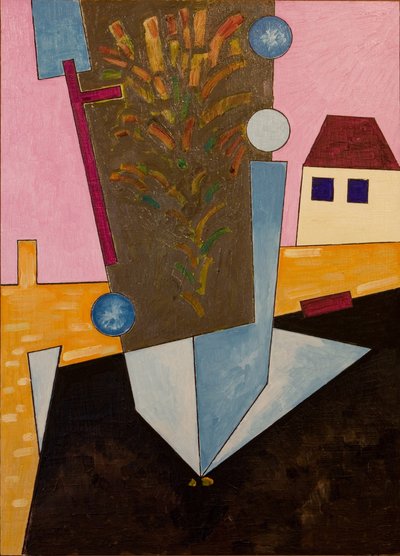 Depois do pôr do sol, o asfalto desabrocha, 2007 (óleo sobre madeira) de Jan Groneberg