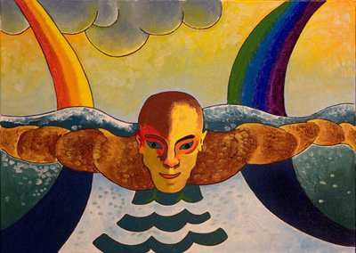 À deriva em um oceano quente, 2007 (óleo sobre tela) de Jan Groneberg