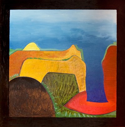 Grécia, um dia muito quente, 2006 (óleo sobre madeira) de Jan Groneberg