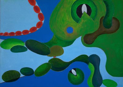 Red Beads, 2009 (óleo sobre tela) de Jan Groneberg