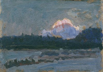 Tatras ao pôr-do-sol de Jan Grzegorz Stanisławski