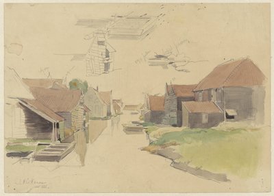 Estudos de casas no bairro de Vinkenbuurt, Amesterdão de Jan H.L. Hanau