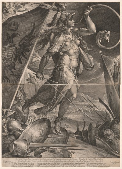 Bellona a liderar os exércitos imperiais de Jan Harmensz. Muller
