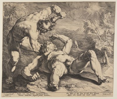 Caim a matar Abel de Jan Harmensz. Muller