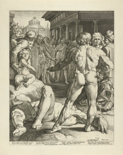 Batalha entre Ulisses e Irus de Jan Harmensz. Muller