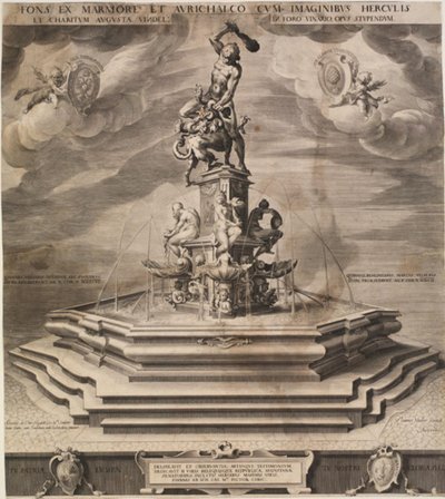 A fonte de Hércules em Augsburg de Jan Harmensz. Muller