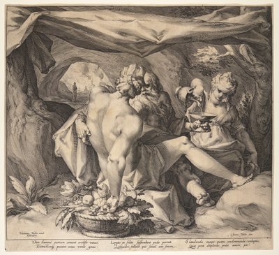 Ló e as suas filhas de Jan Harmensz. Muller