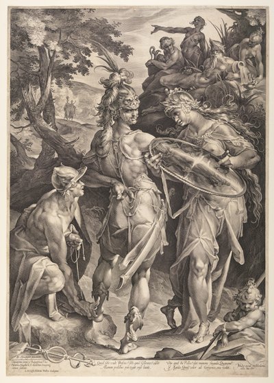 Minerva armando Perseu de Jan Harmensz. Muller