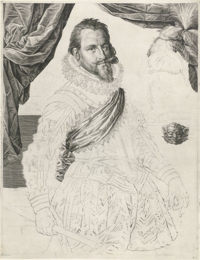 Retrato do Rei Christian IV da Dinamarca e Noruega de Jan Harmensz. Muller