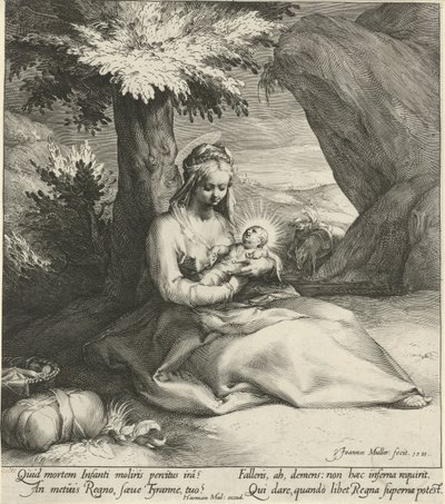 Descansar no voo para o Egipto de Jan Harmensz. Muller