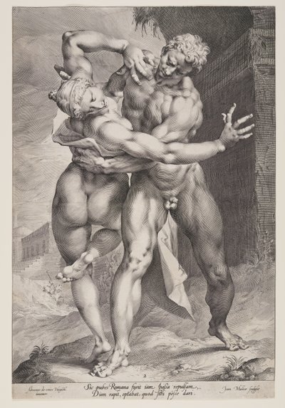 O rapto de uma mulher sabina de Jan Harmensz. Muller