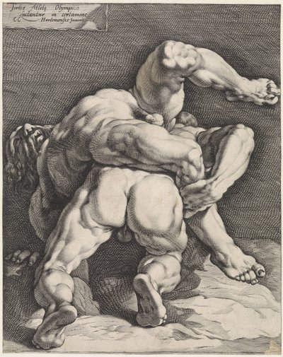 Dois lutadores de Jan Harmensz. Muller