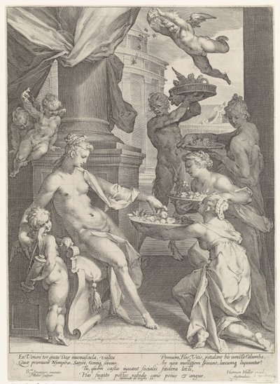 Vénus Honrada por Ninfas e um Faun de Jan Harmensz. Muller
