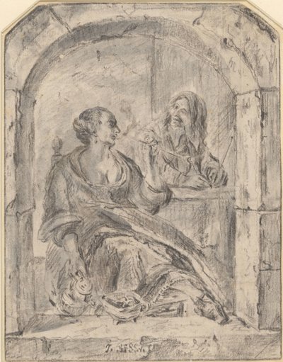 Mulher fumadora de cachimbos e um homem com dois cachimbos de Jan Havicksz. Steen (possibly)
