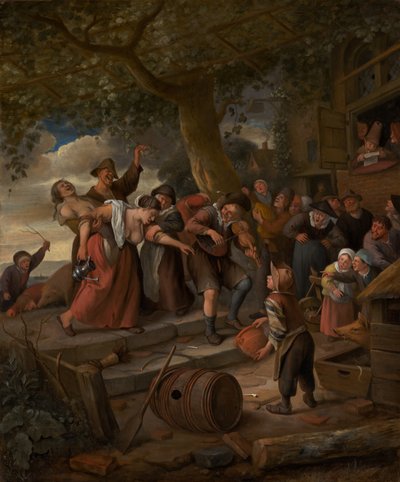 Um porco pertence ao chiqueiro, c.1673-5 de Jan Havicksz. Steen