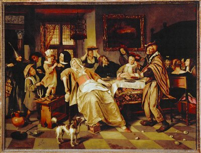 Bolo da Festa da Noite de Reis de Jan Havicksz. Steen