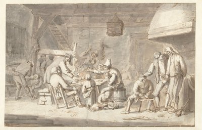 Cena da pousada com jogadores de cartas de Jan Havicksz. Steen