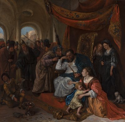 Coroa de Moisés e Faraó, c.1670 de Jan Havicksz. Steen