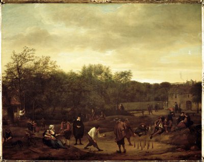 Camponeses jogando bolas na Holanda (Pintura de Jan Havicksz. Steen