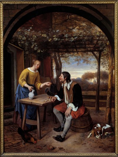 The Rest of the Traveller Painting by Jan Steen (1626-1679) de Jan Havicksz. Steen